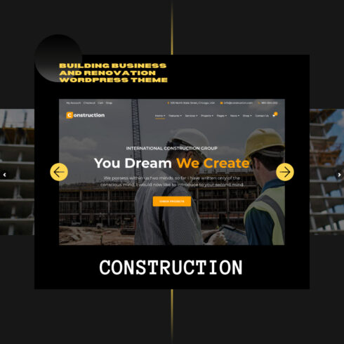Construction - Building Business and Renovation WordPress Theme.