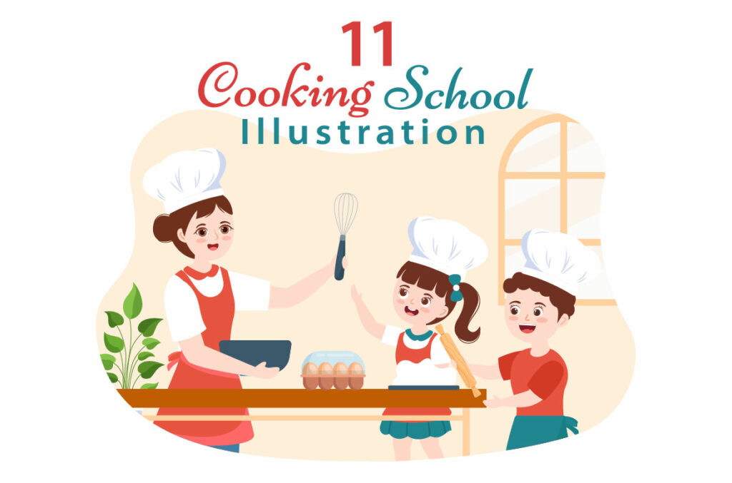 11 Cooking School Illustration - MasterBundles