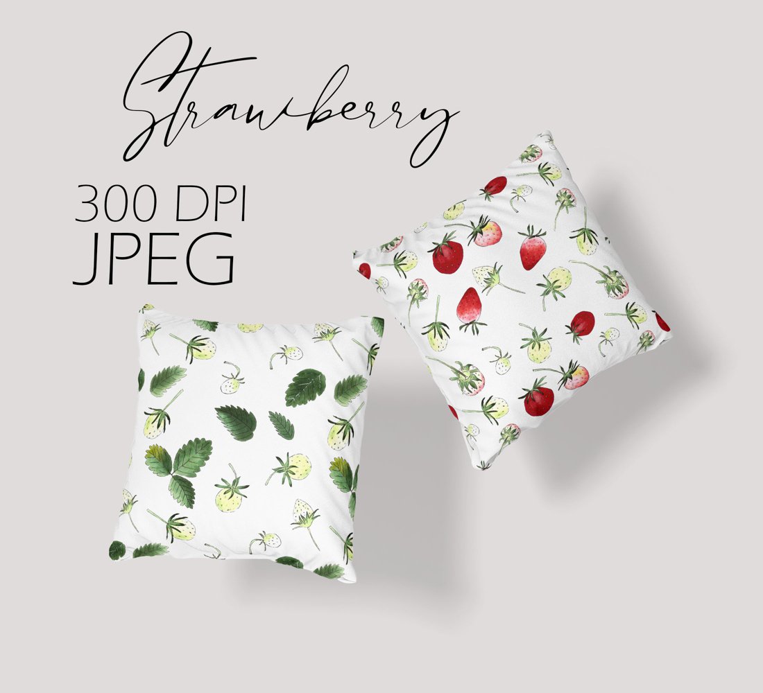 Strawberry pillow designs.