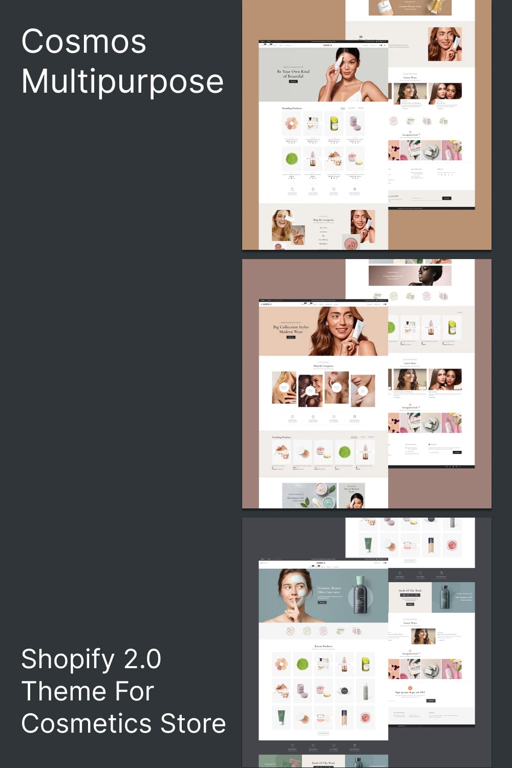 Cosmos Multipurpose Shopify 2.0 Theme For Cosmetics Store - Pinterest.