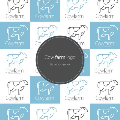 Cow farm logo.