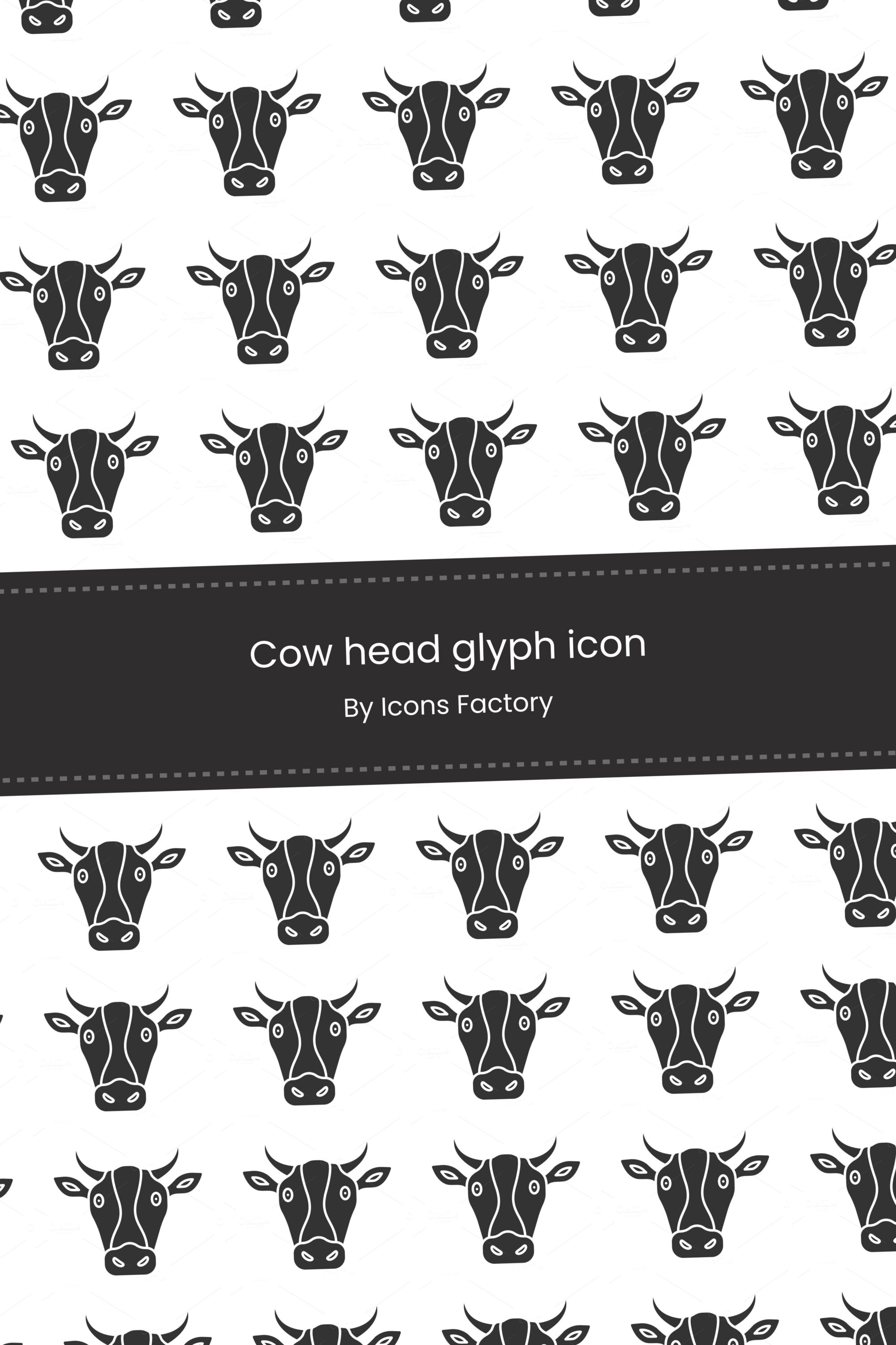 cow head glyph icon 03 282