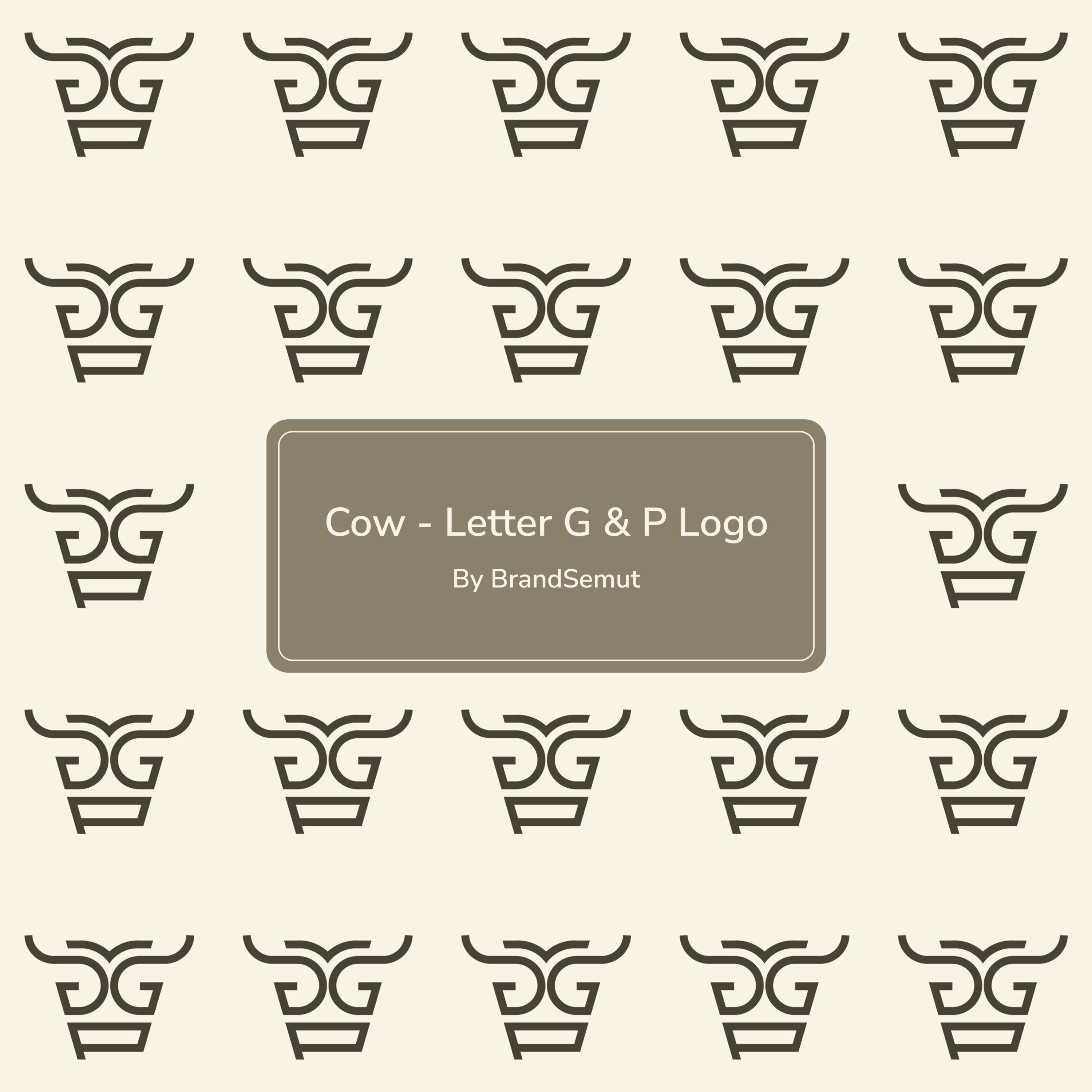 Cow - Letter G & P Logo.