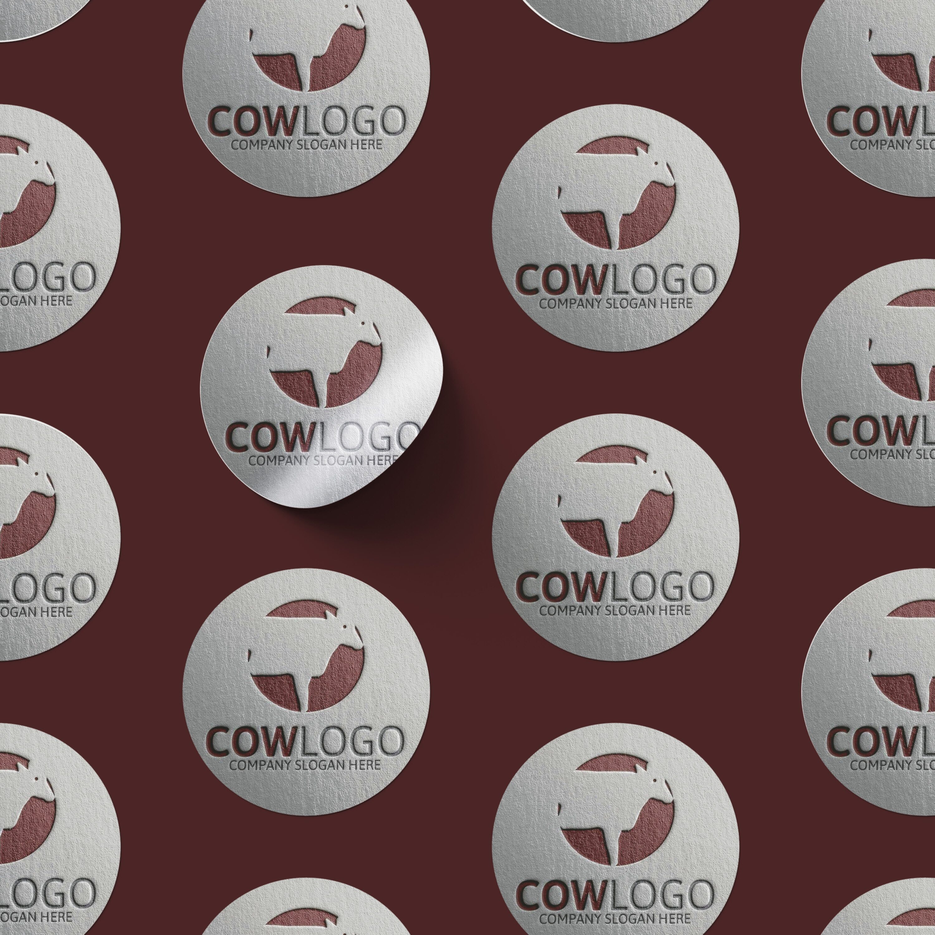 Cow Logo Template cover.