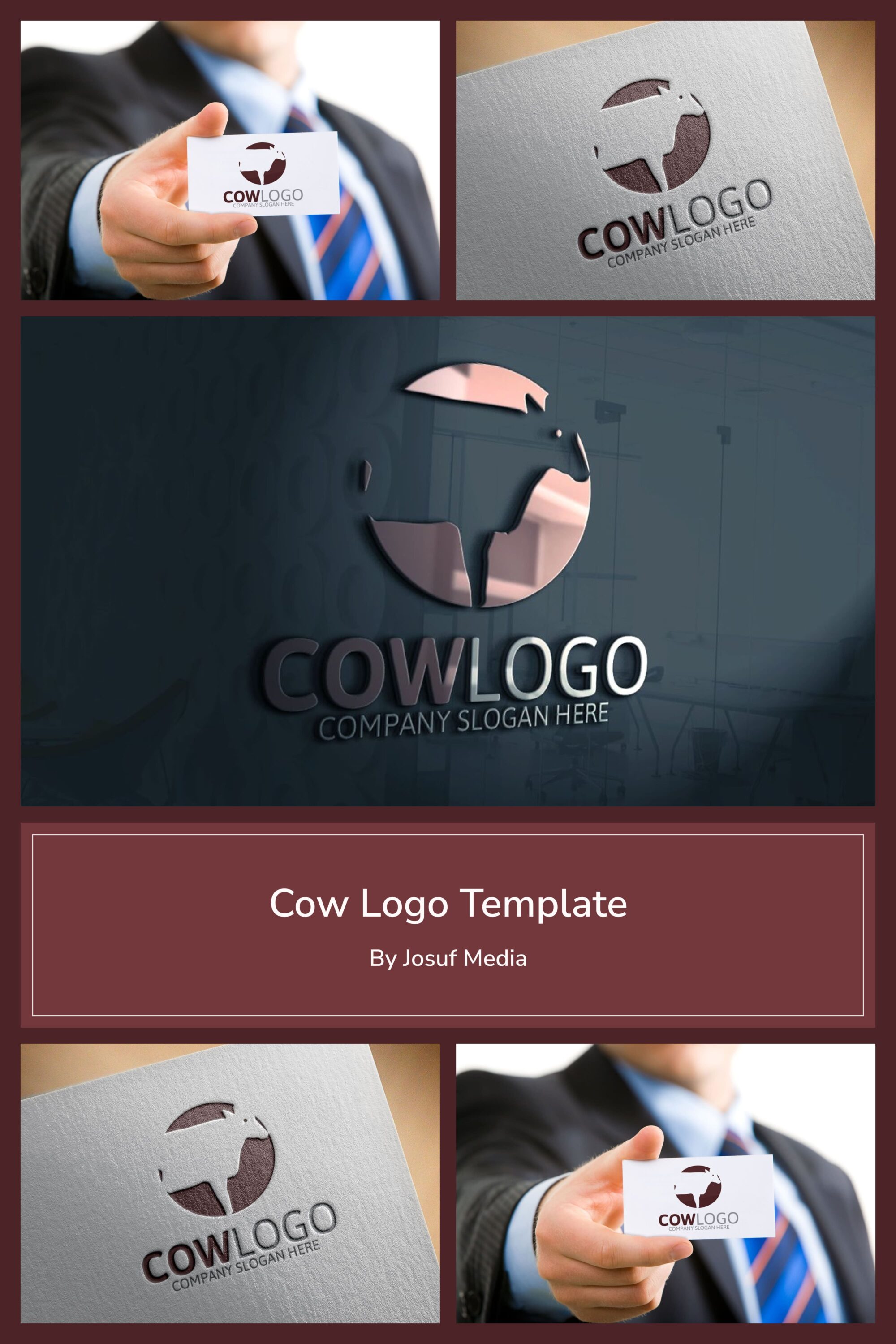 cow logo template 03 329