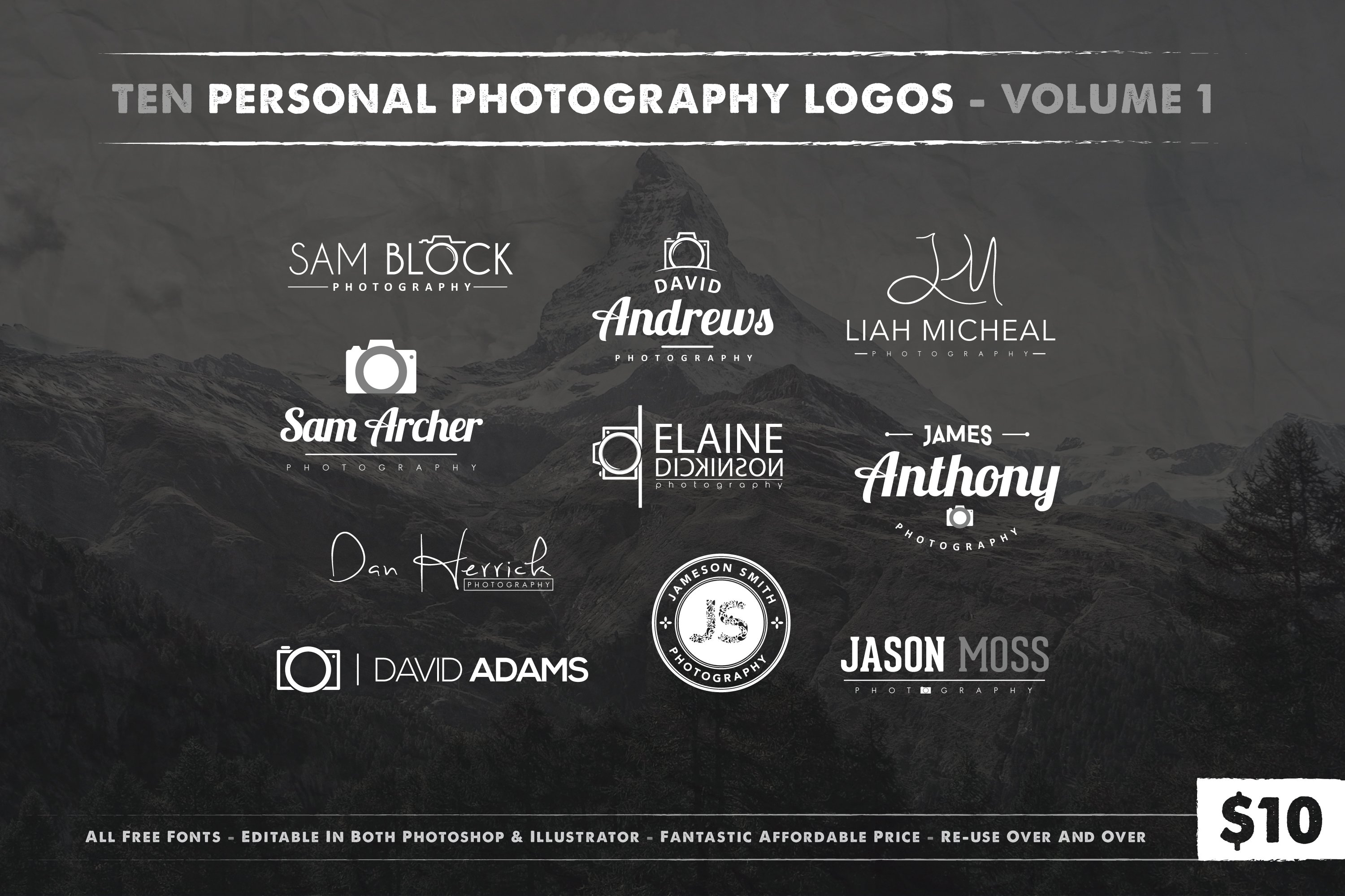 Personal photography logos.