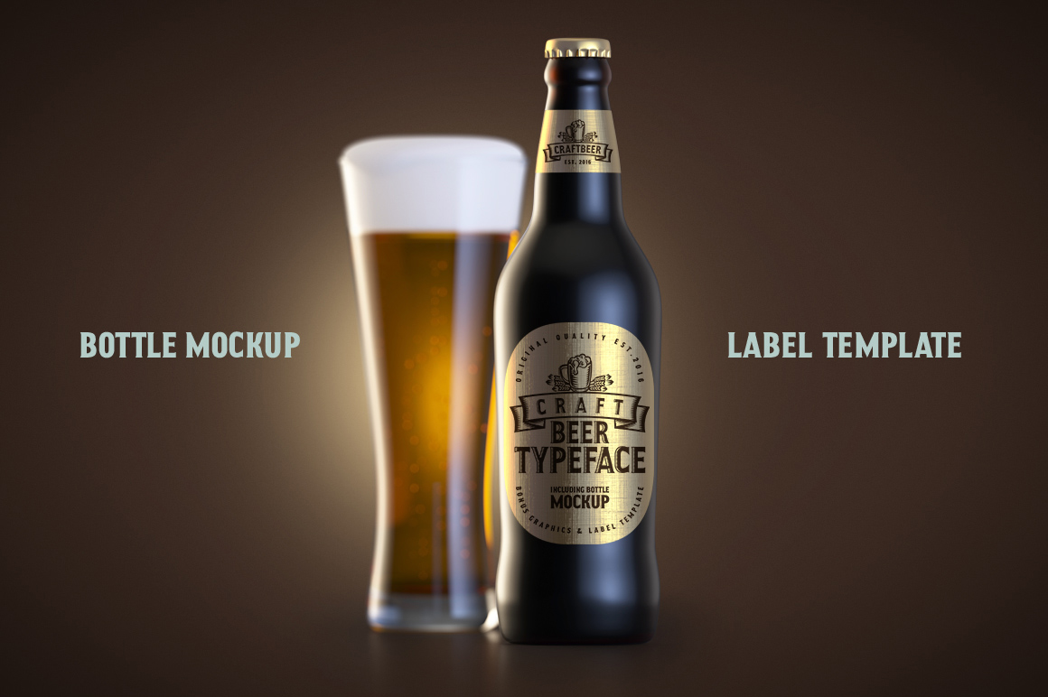 Craft Beer Typeface label template.