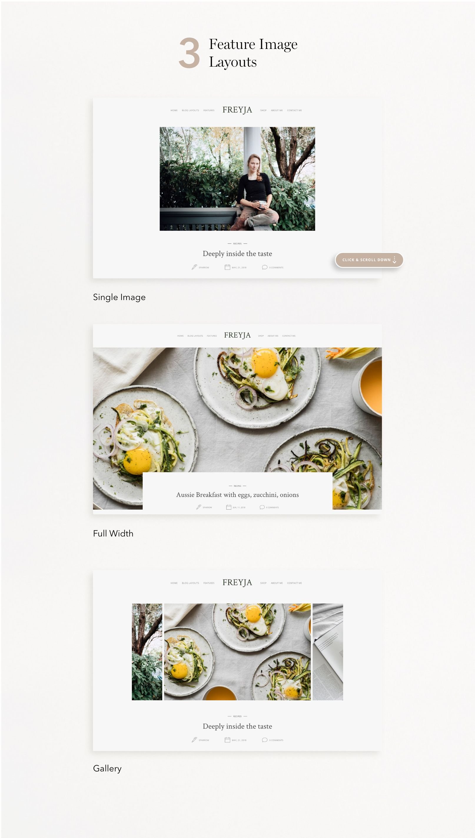 Features image layouts.