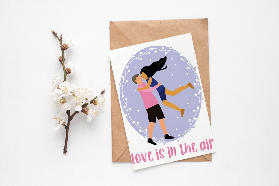 Love is in the air - card design.