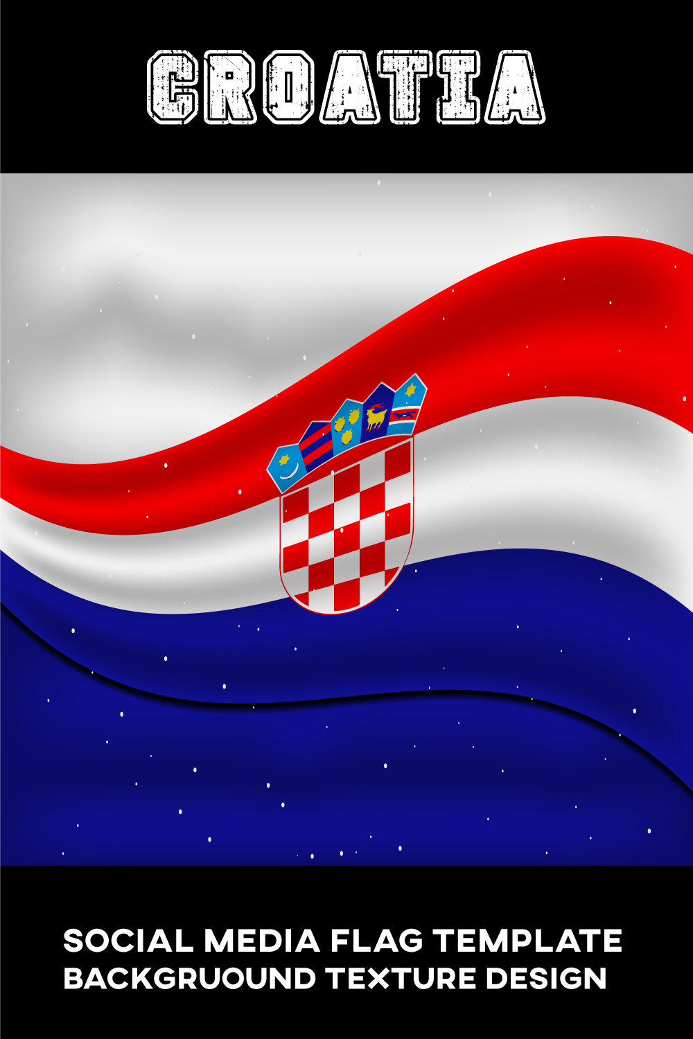 Elegant image of the flag of Croatia.