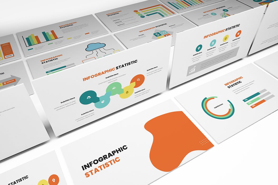 Statistic Infographic Powerpoint Template is a multipurpose statistic infographic for your presentation template.