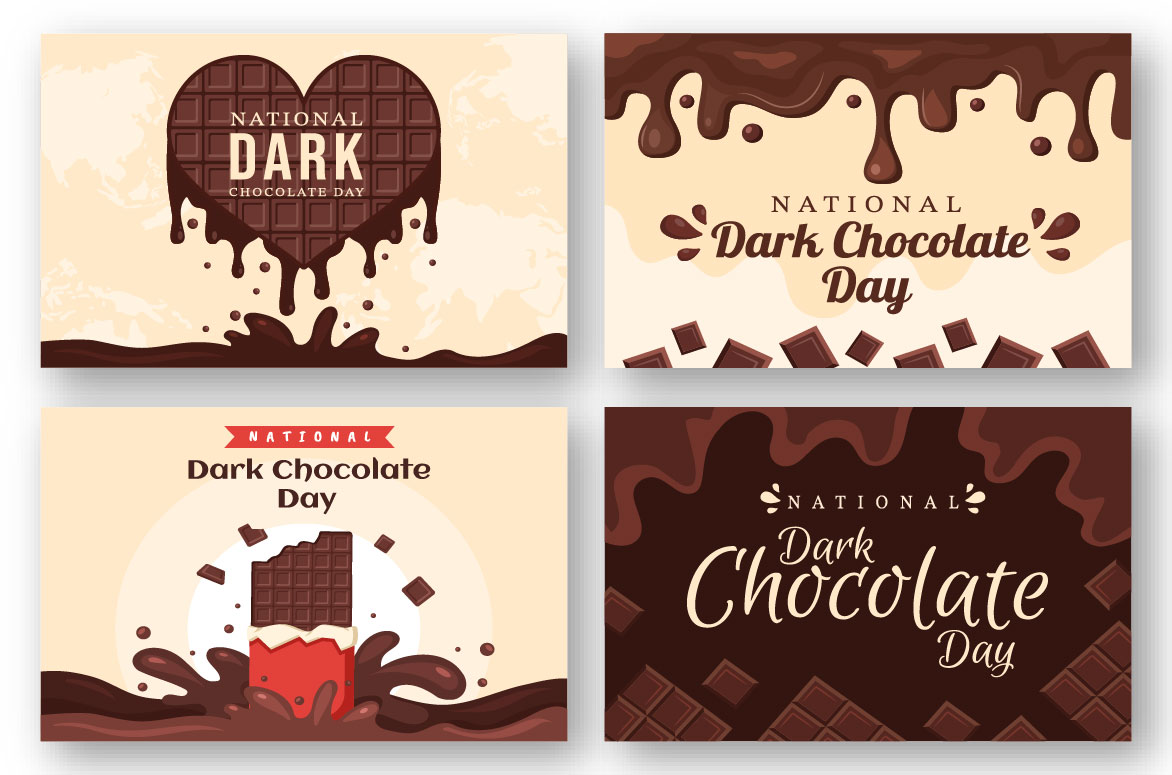 World Dark Chocolate Day Illustration preview image.