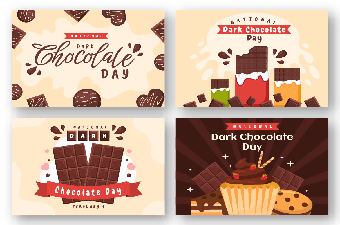 Dark Chocolate Day Graphics preview image.