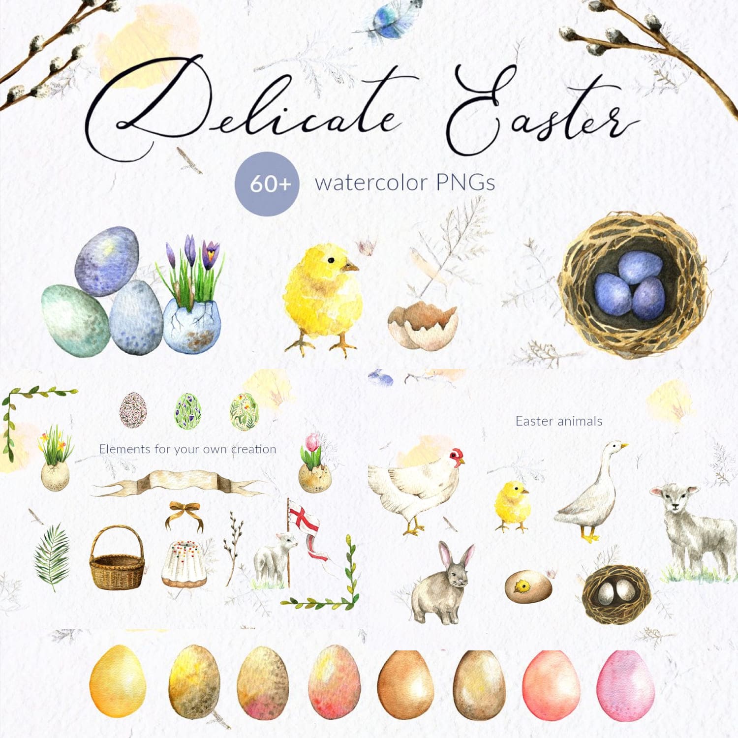 Delicate Easter – Watercolor Creator.
