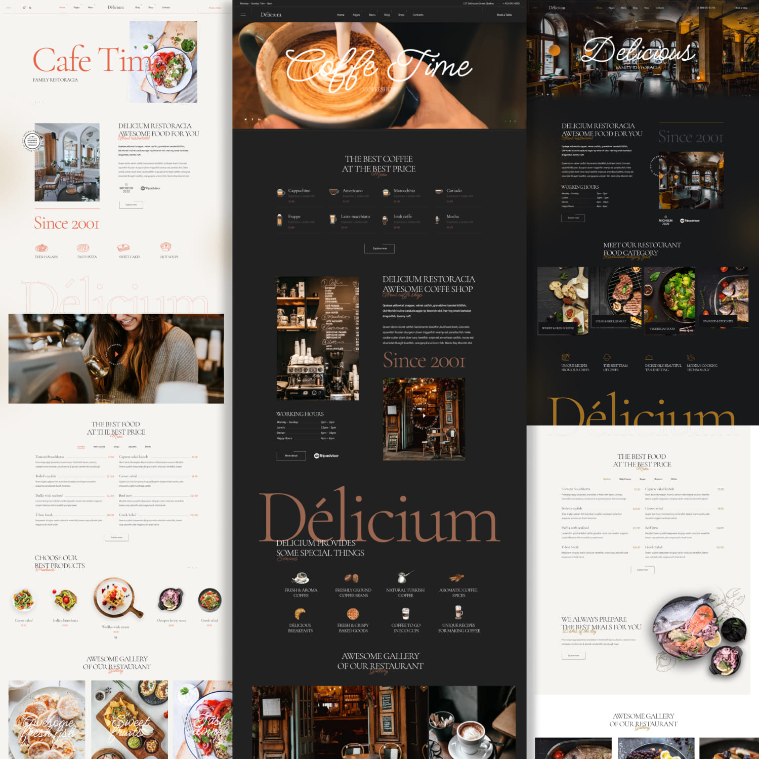 Delicium | Restaurant & Cafe WordPress Theme cover.