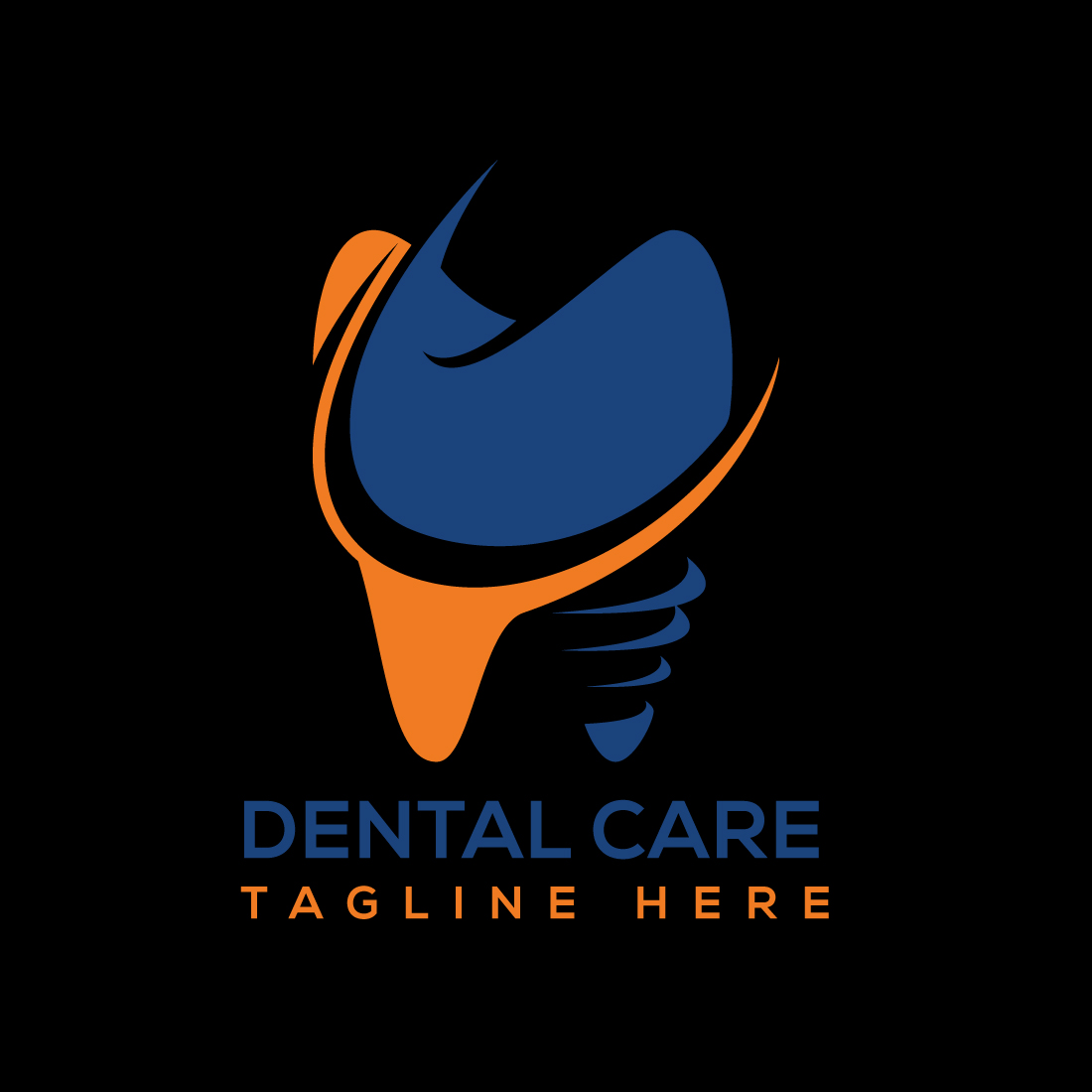 Image of irresistible tooth shaped logo on black background.