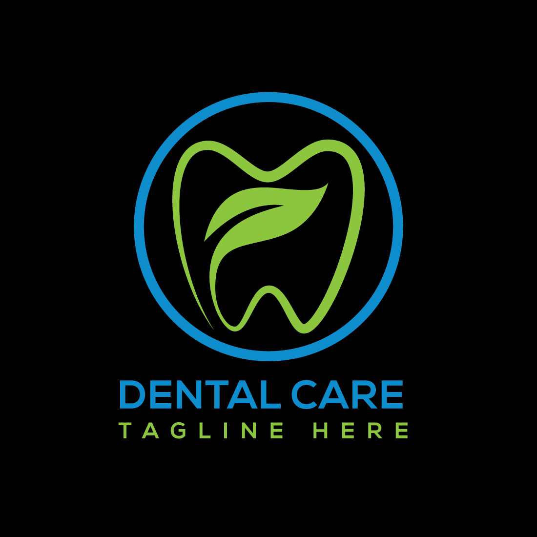 Image of a unique logo in the shape of a tooth on a black background.