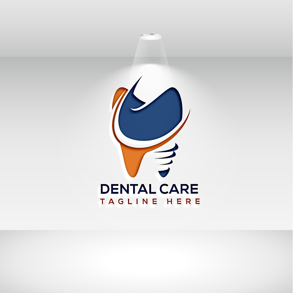 Image of a unique logo in the shape of a tooth on a white background.
