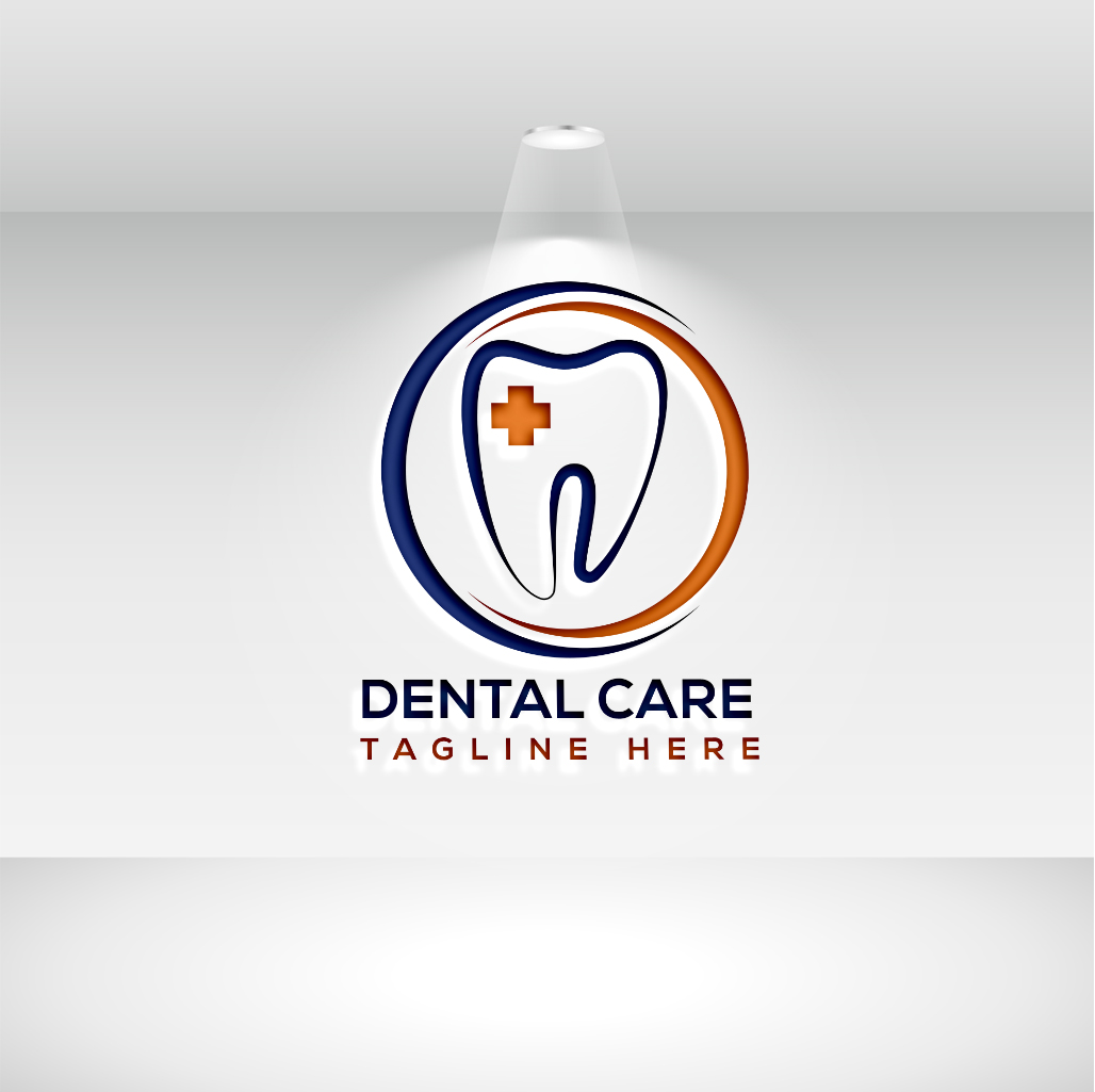 An image of an enchanting logo in the shape of a tooth on a white background.