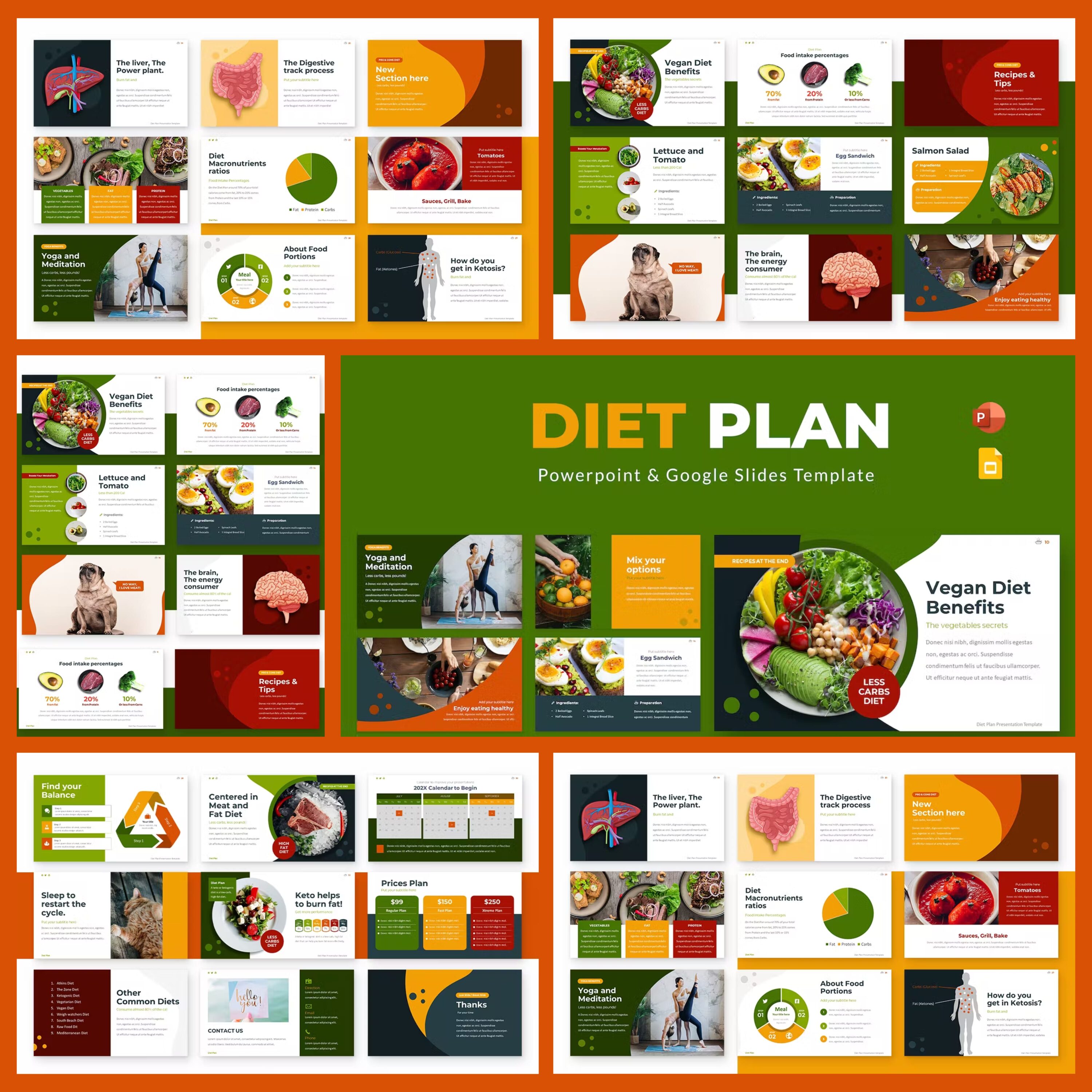Diet Plan Powerpoint & Google Slides Template from graphicboomstudio.