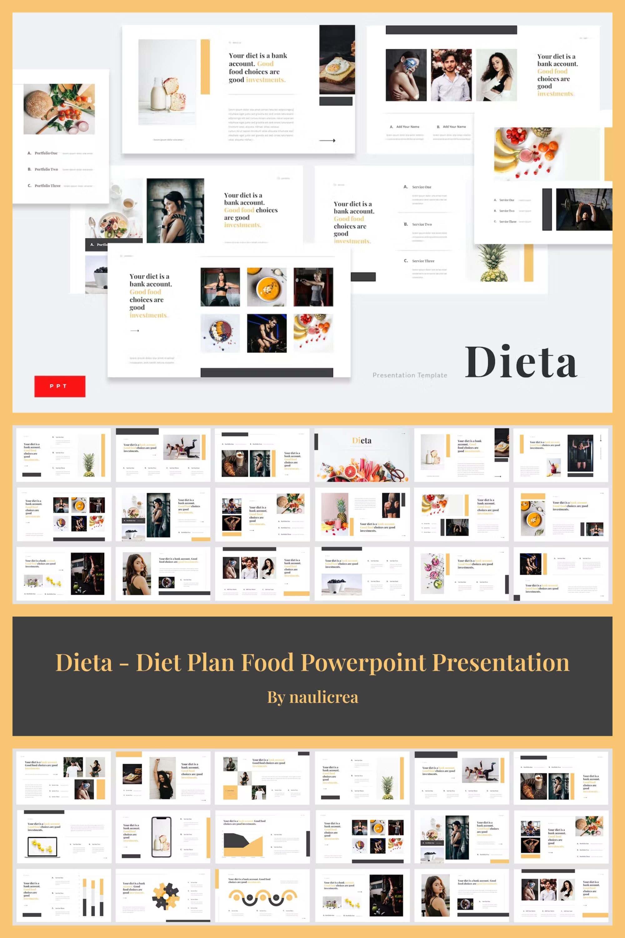 Dieta Diet Plan Food Powerpoint Presentation - pinterest image preview.