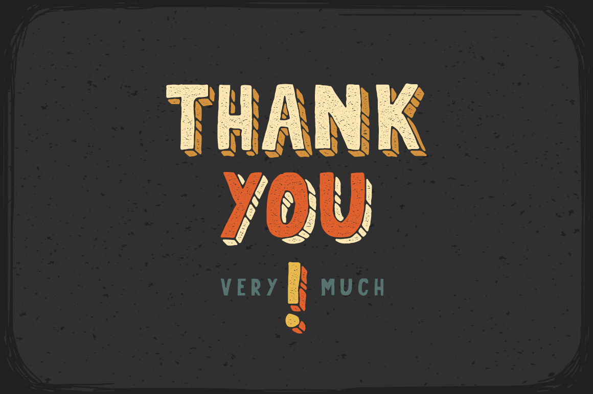 Image with amazing "Thank you" lettering.