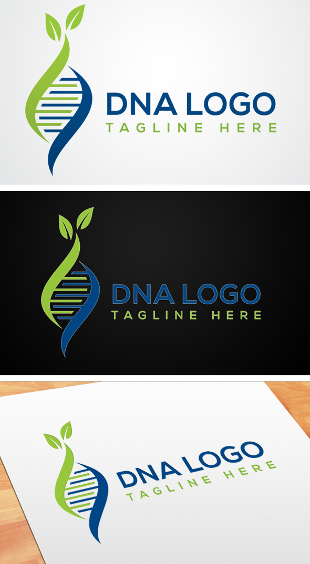 Collection of images of adorable DNA shape logos.