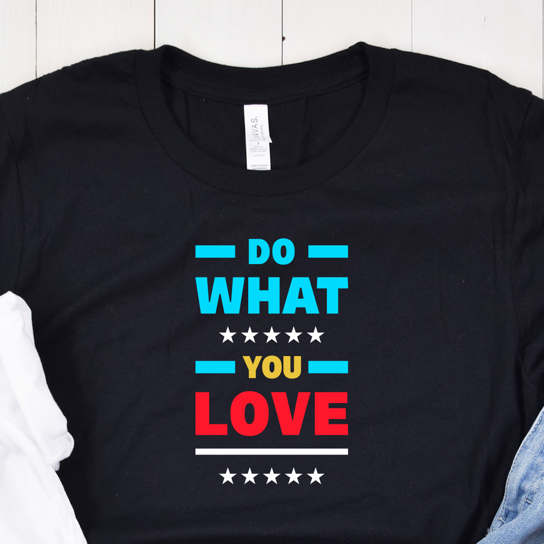 Do What You Love Typography T-Shirt Design mockup preview.