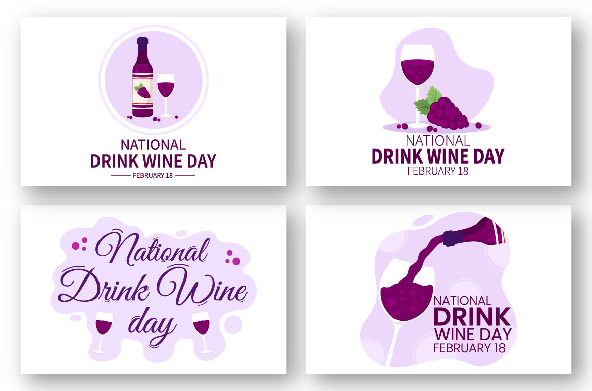 A pack of amazing images on the theme of national wine drinking day.