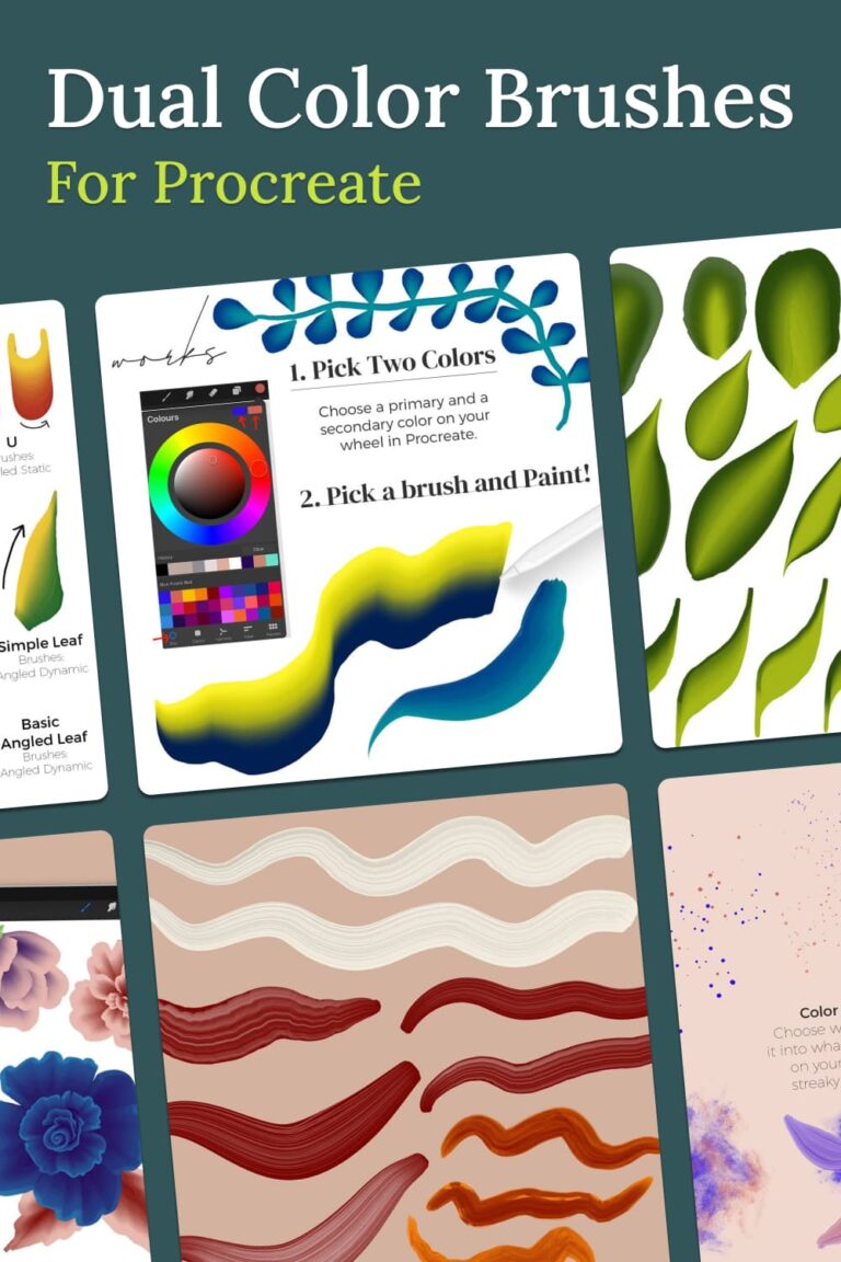 Dual Color Brushes for Procreate – MasterBundles