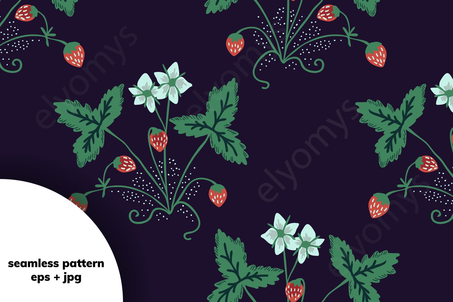 Cover image of Seamless Strawberry Pattern.