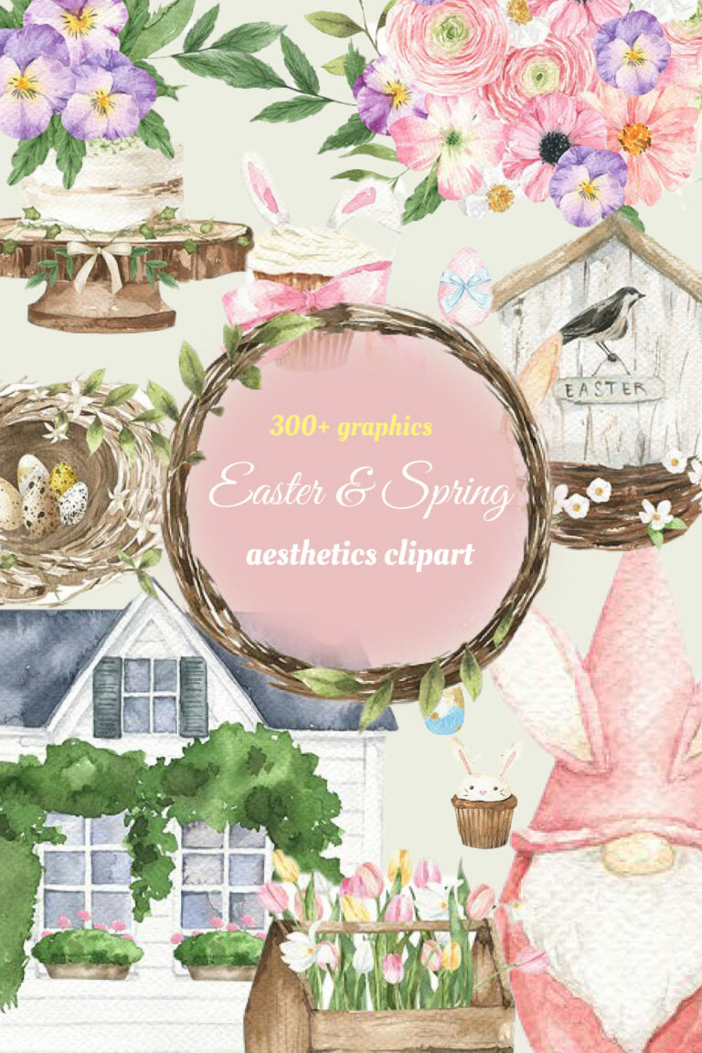 Easter and Spring Aesthetics Clipart – MasterBundles