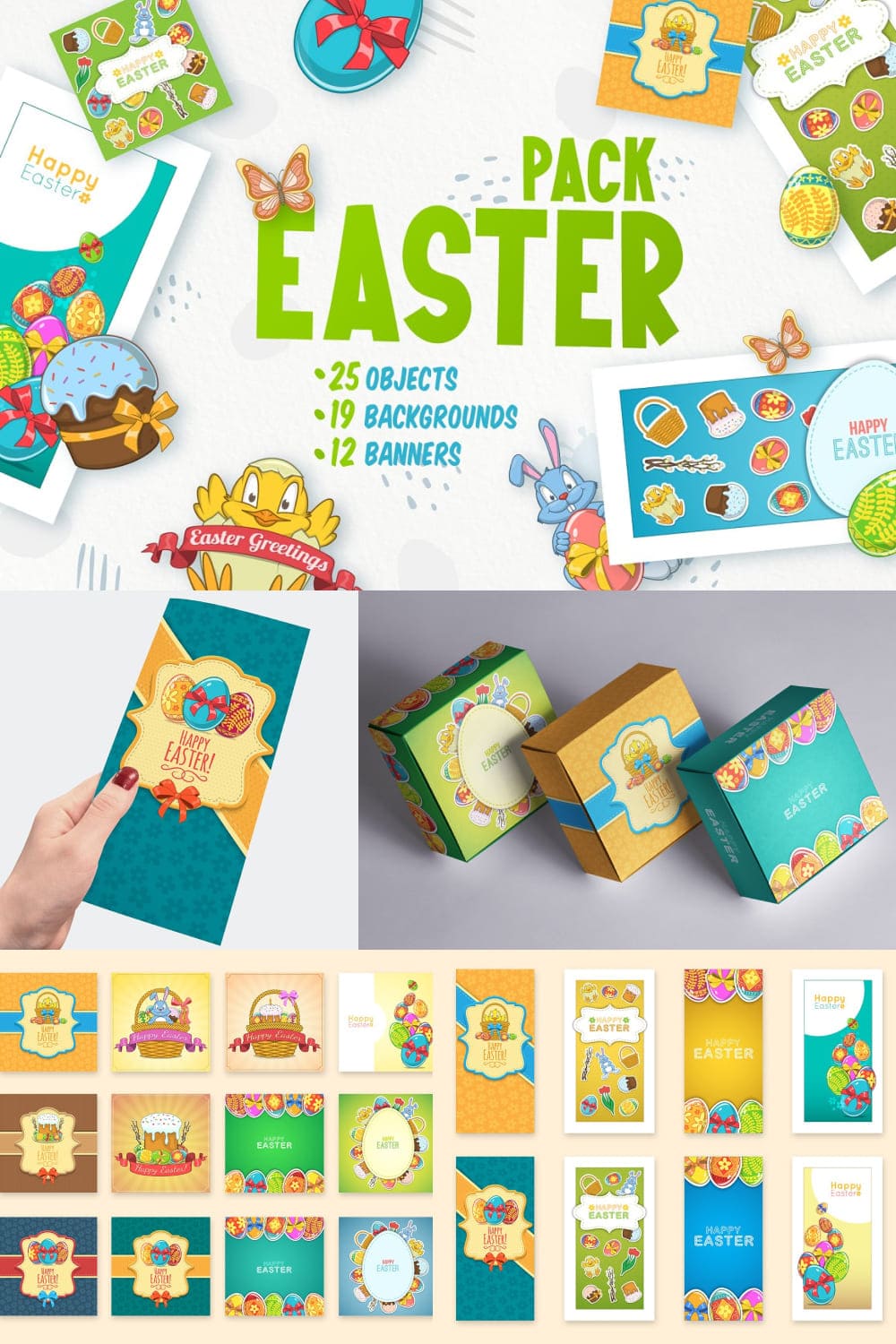 Easter Objects And Backgrounds - Pinterest.