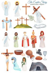 Easter Story Religious Clipart – MasterBundles