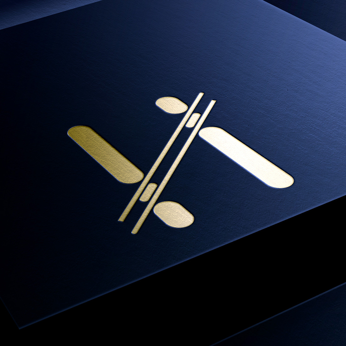 Elegant Luxurious Black Box Golden Brand Logo Mockup preview image.