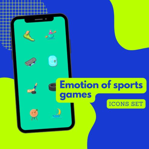 Emotion Of Sports Games Icons Set.