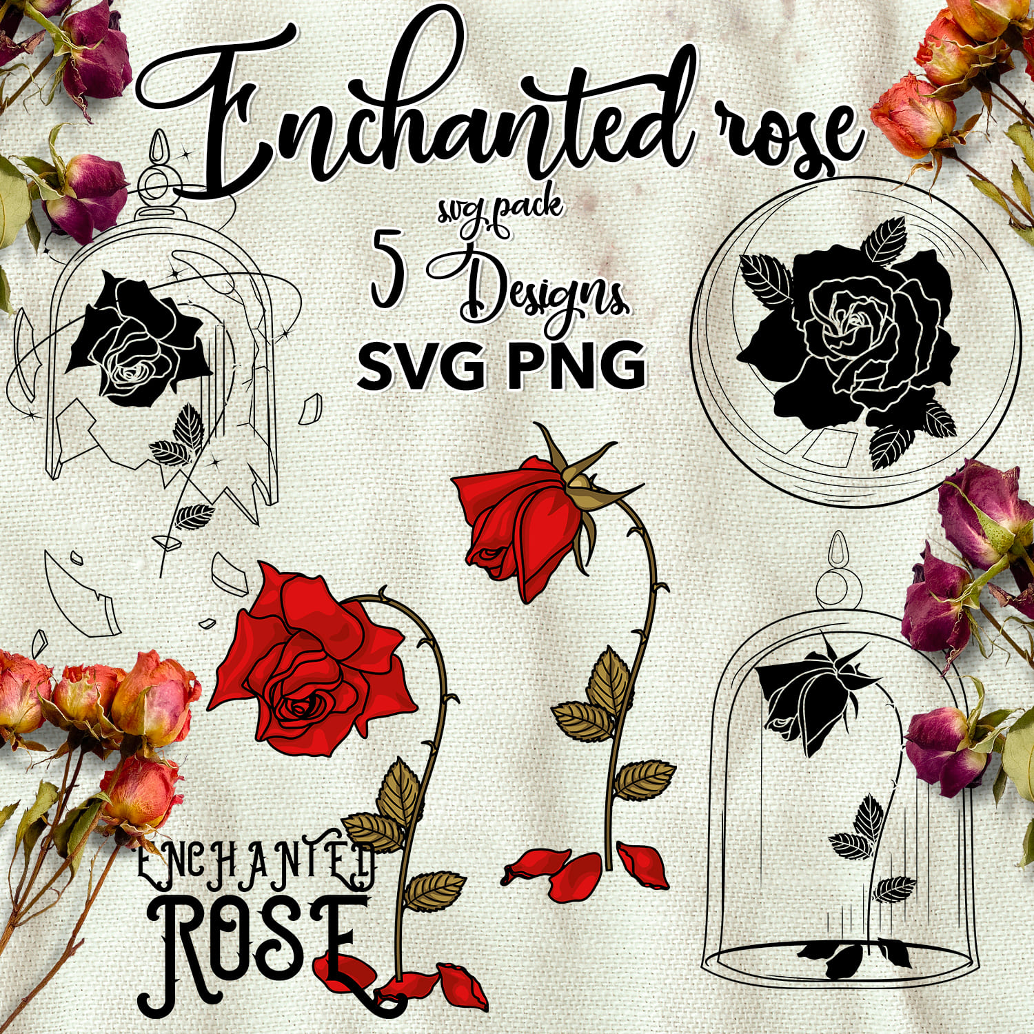 Enchanted Rose Svg.