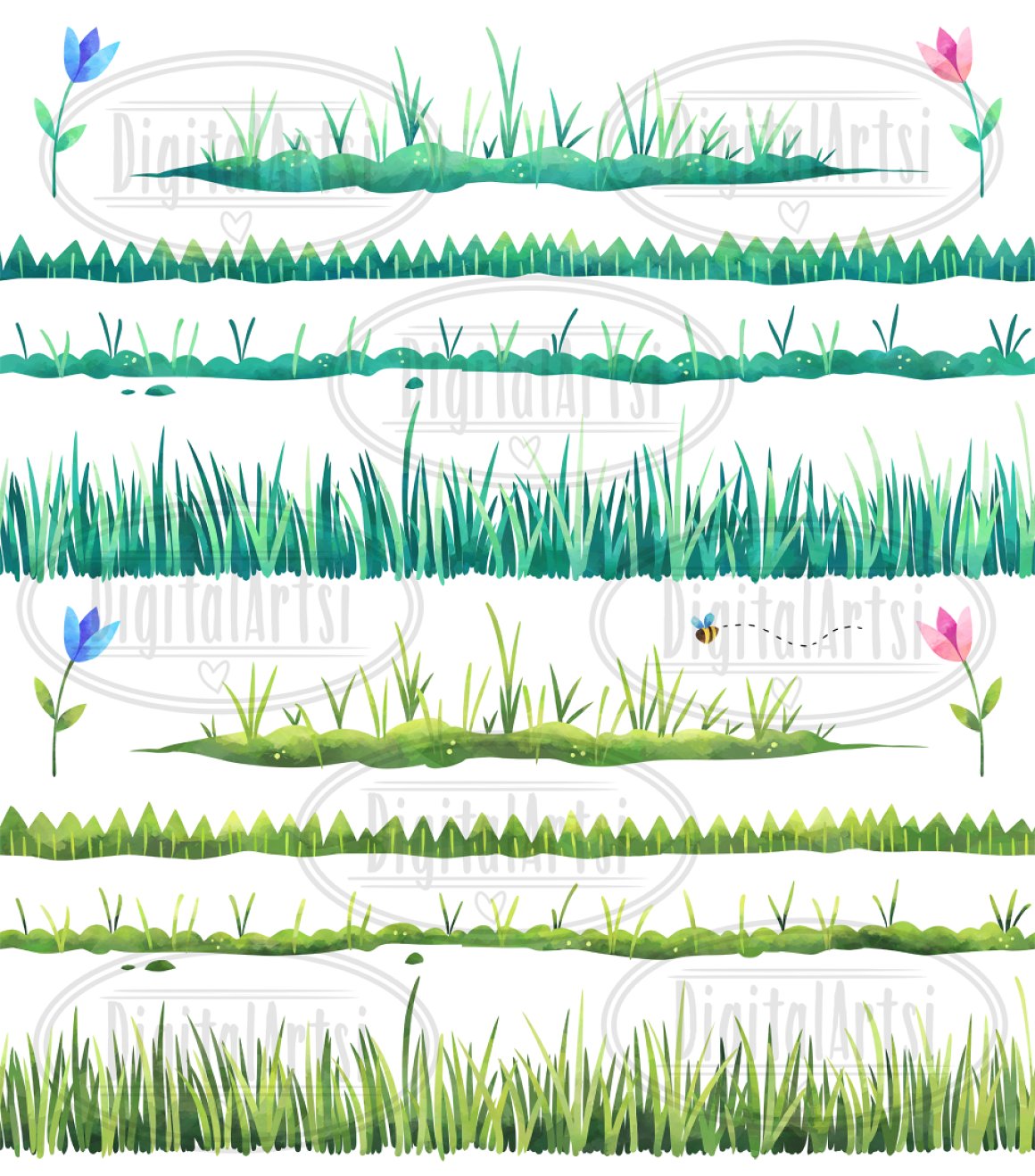 Two options of grass.