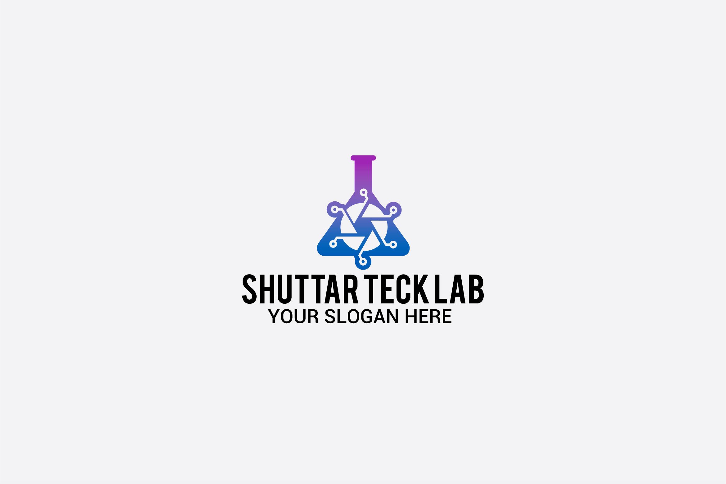 Light background with the colorful tech lab logo.