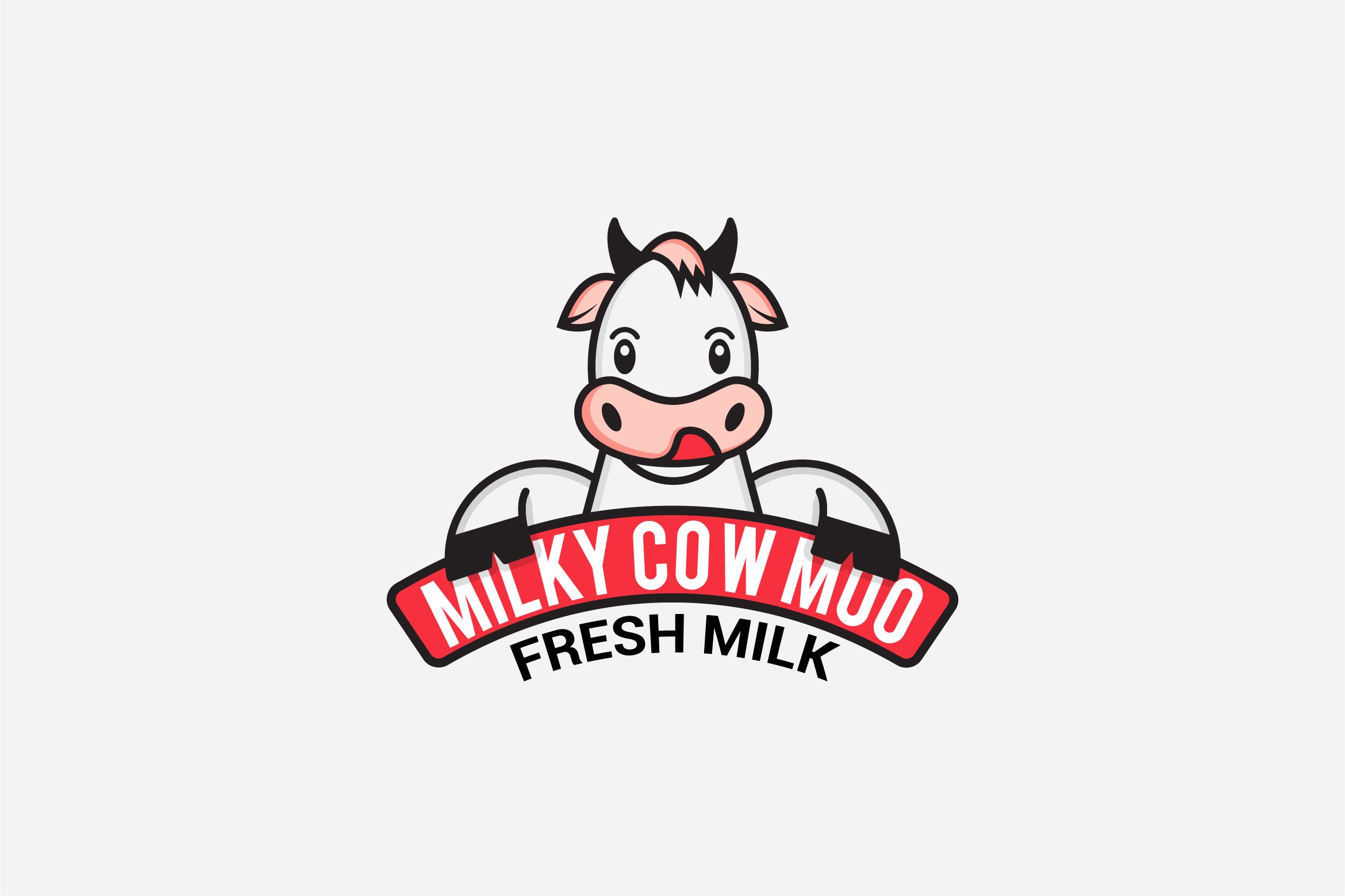 So cute bright cow logo.