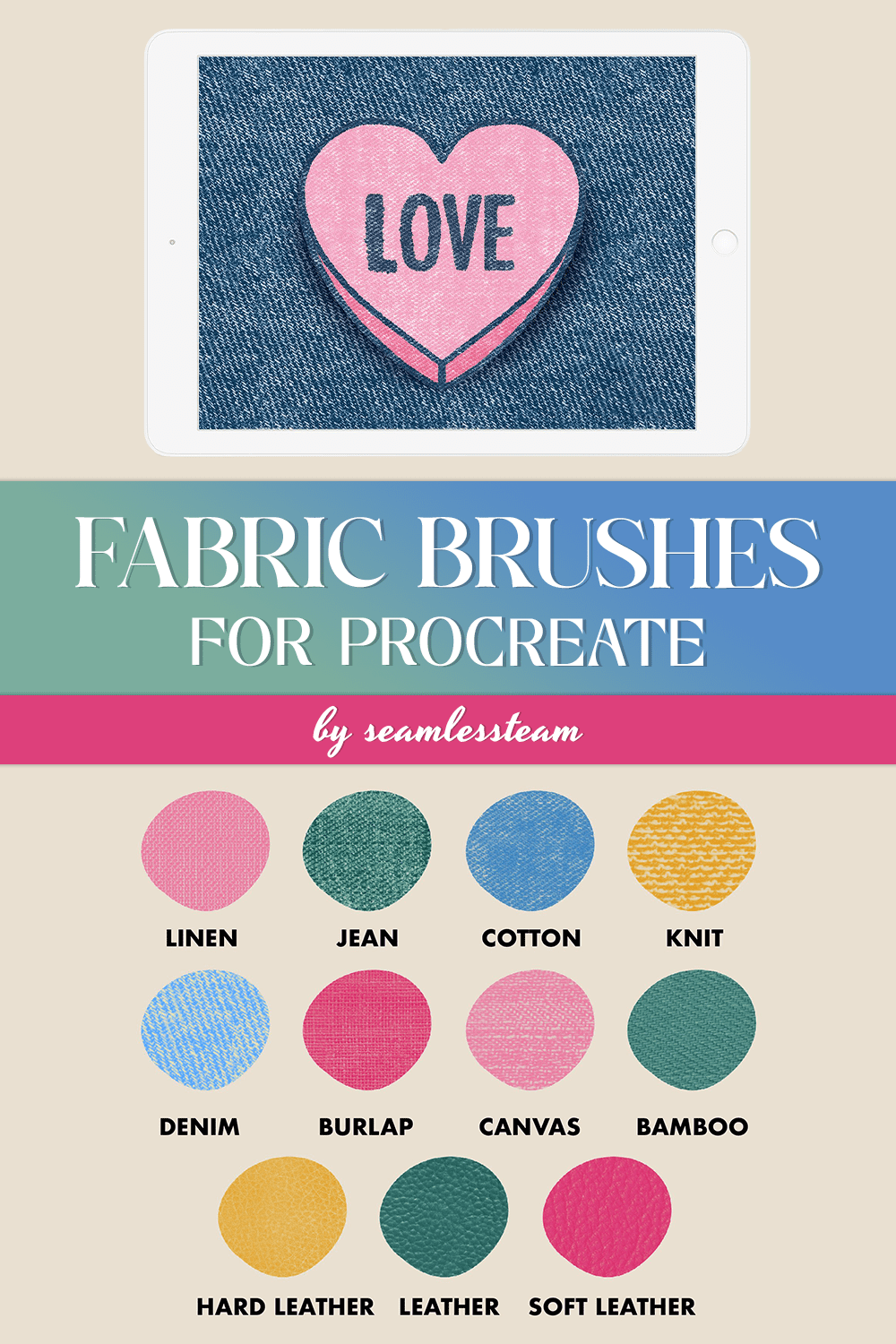 Fabric Brushes For Procreate - Pinterest.