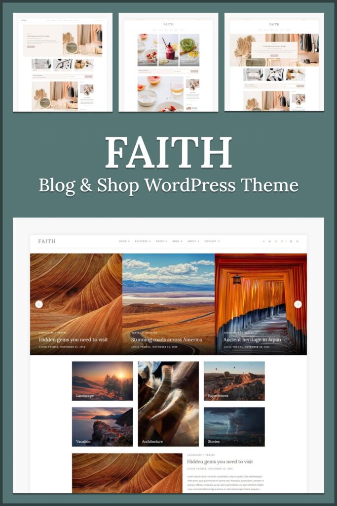 Faith - Blog & Shop WordPress Theme – MasterBundles