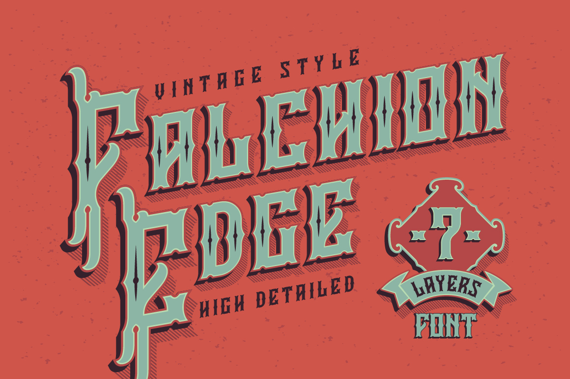 An image with text showcasing the gorgeous Falchion Edge font.
