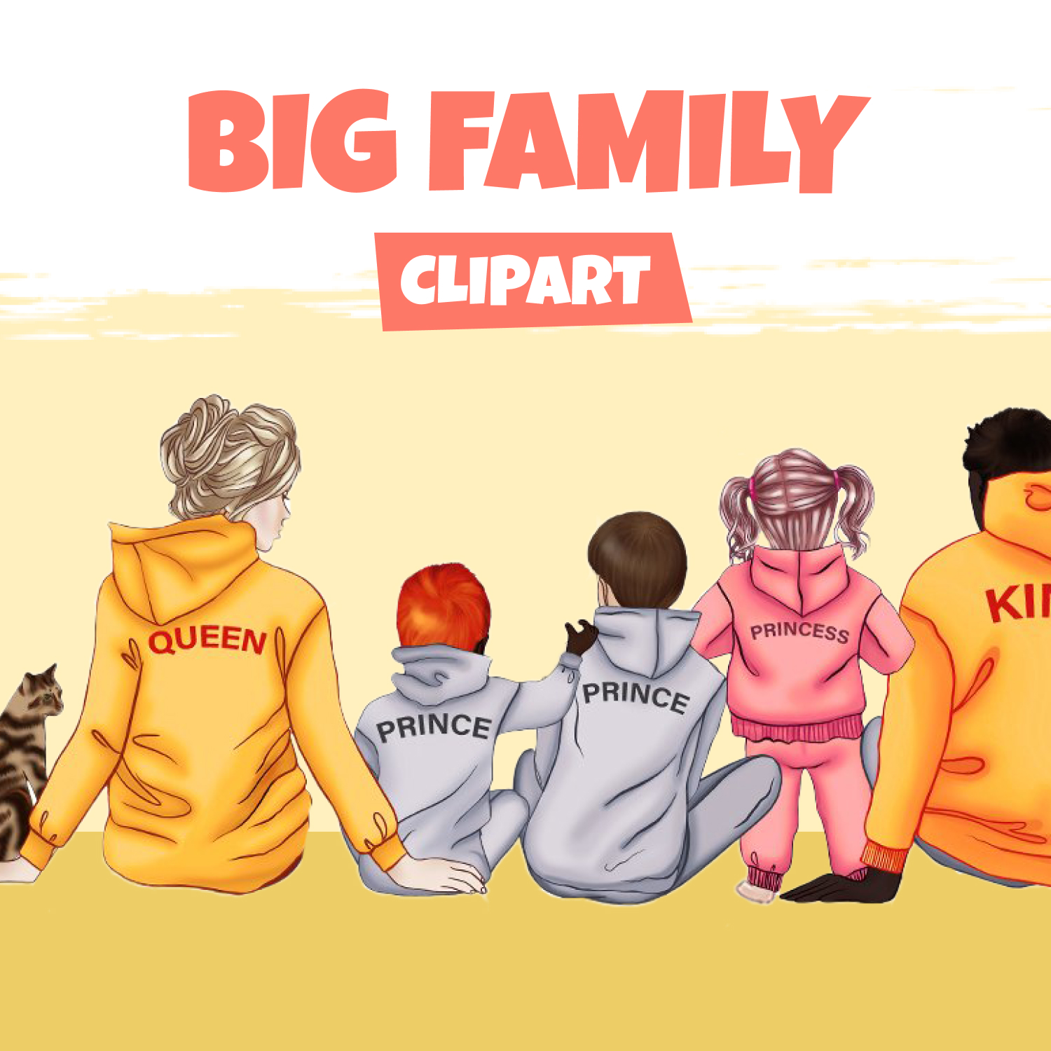 Family Clip Art, Custom Family.