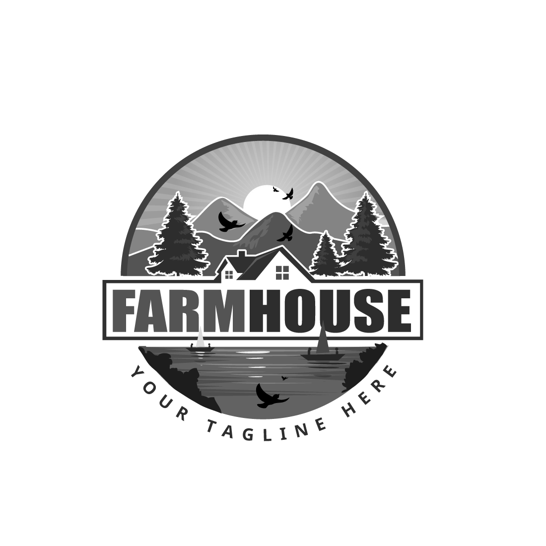Adventure Farmhouse Logo Design preview image.