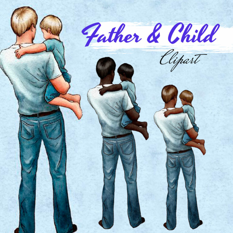 Father and Child Clipart – MasterBundles