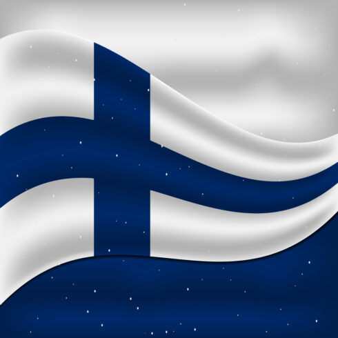 Beautiful image of the flag of Finland.