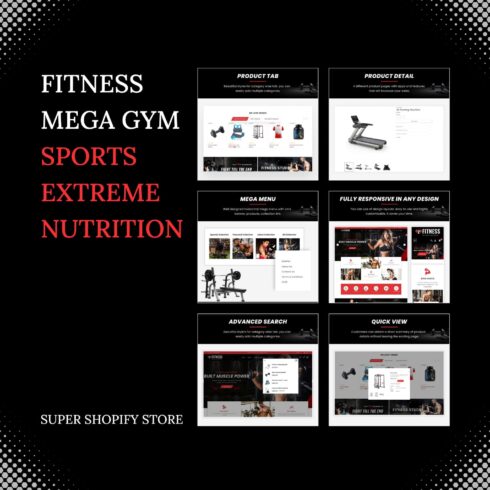 Fitness Mega Gym–Sports Extreme–Nutrition Super Shopify Store.