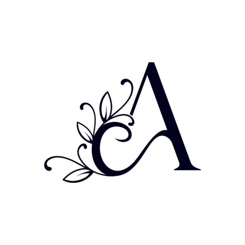 Floral Logo Design Letter A - MasterBundles