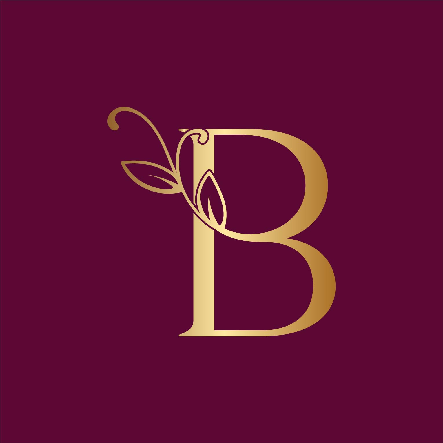 Floral Logo Design Letter B preview.
